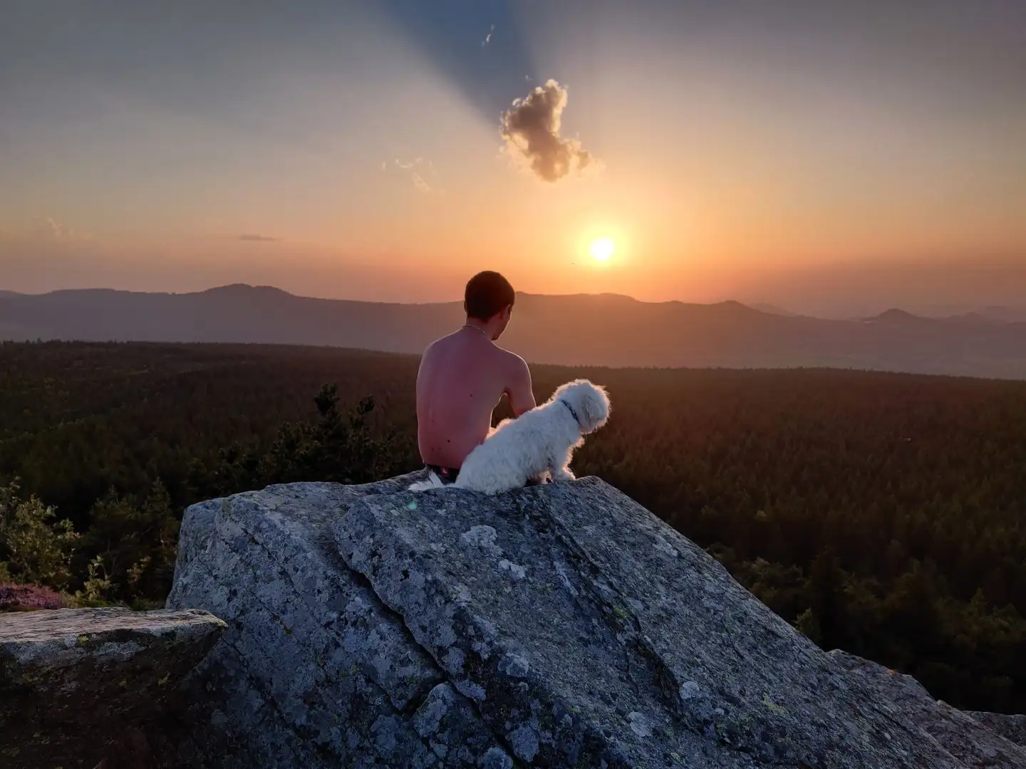 Couché de soleil depuis le pic du lizieux